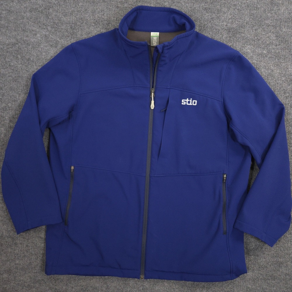 Stio Vescent Softshell Jacket Mens XL Blue Moon Dust Wind Water Resistant DWR